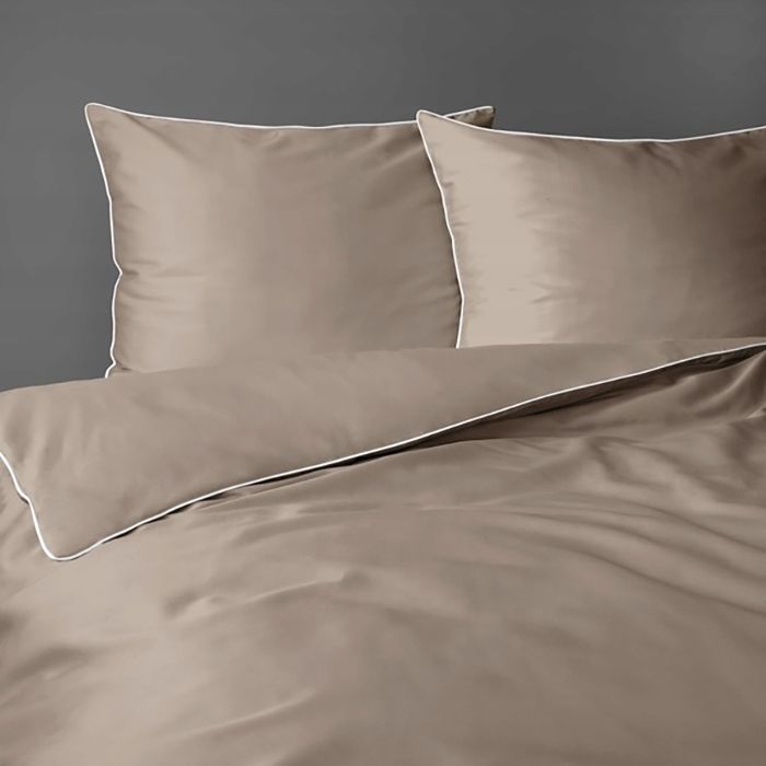 Pure Collection mako satino patalynė Taupe, 200x220, 70x80 cm||TavoSapnas