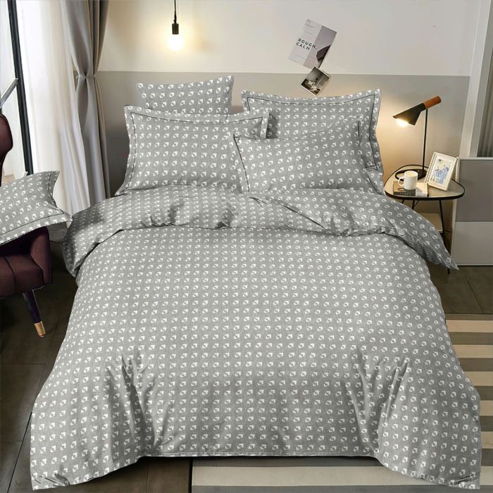 Patalynės komplektas Grey Mosaic, 200x220, 50x70 cm||TavoSapnas