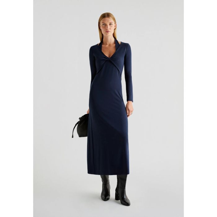 Medvilninis trikotažas (interlock) tamsiai mėlynas||TavoSapnas