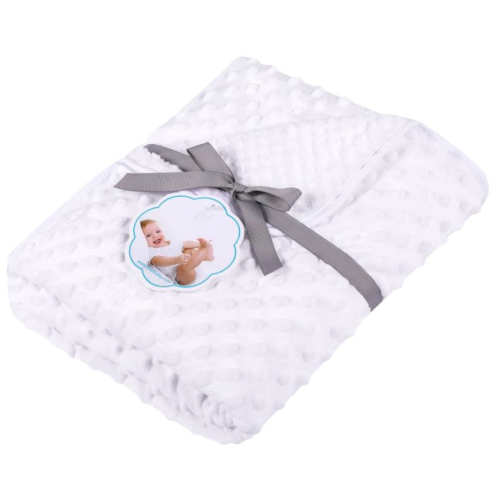 Minkštas minky pledukas White, 80x90 cm||TavoSapnas