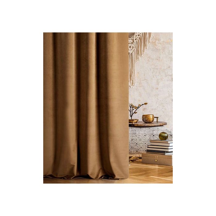 Karališkojo veliūro užuolaidų komplektas Camel||TavoSapnas