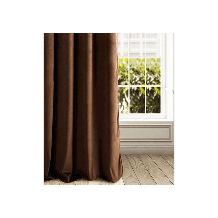 Karališkojo veliūro naktinių užuolaidų komplektas Brown||TavoSapnas