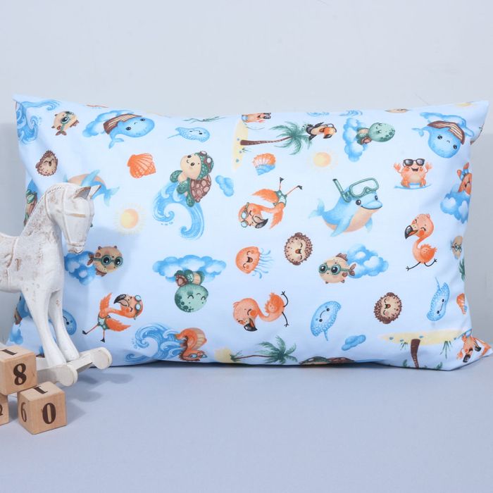 Medvilninis pagalvės užvalkalas Jūros linksmybės, 40x60 cm||TavoSapnas