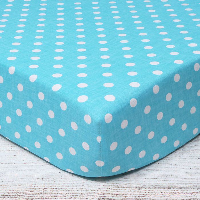 Medvilninė paklodė su guma Burbulai, 60x120 cm||TavoSapnas