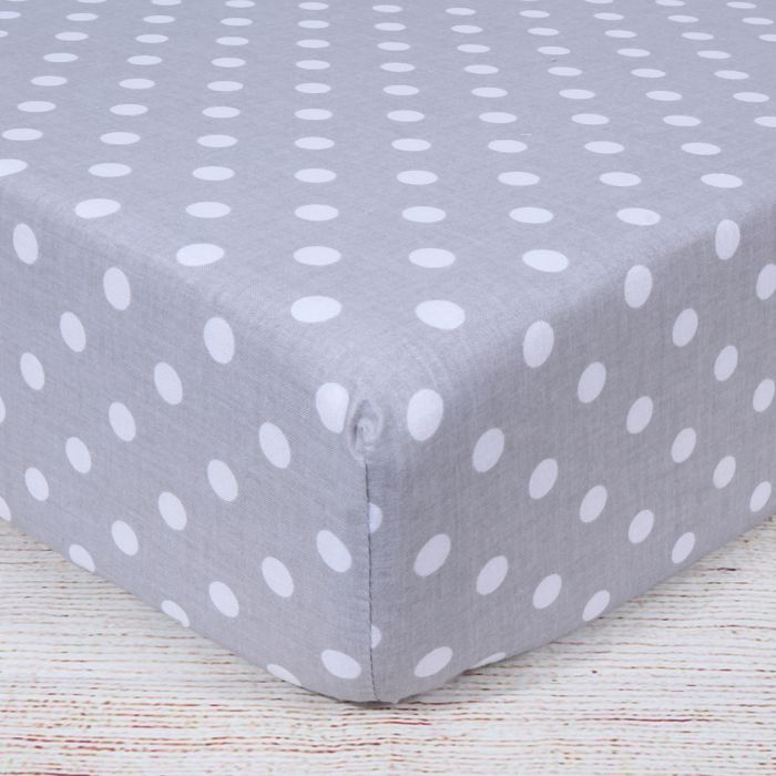 Medvilninė paklodė su guma  Grey Bubble, 70x140 cm||TavoSapnas