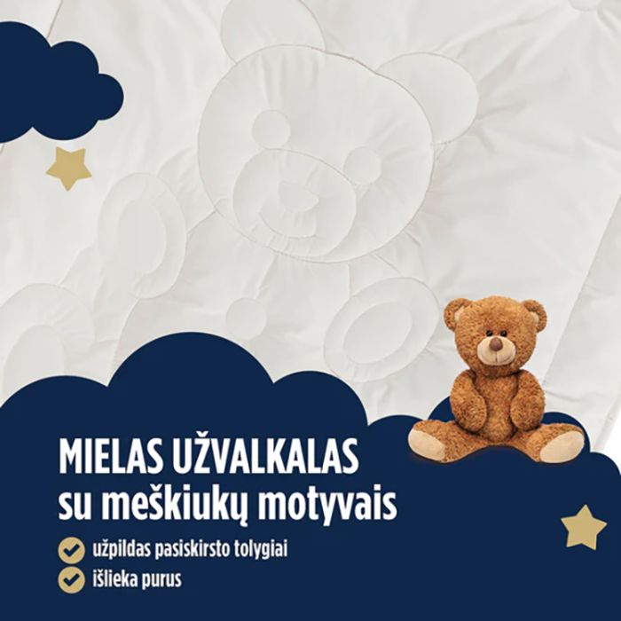 Antklodė ir pagalvė My First Duvet and Pillow su bambuku, 100x140, 40x60 cm||TavoSapnas