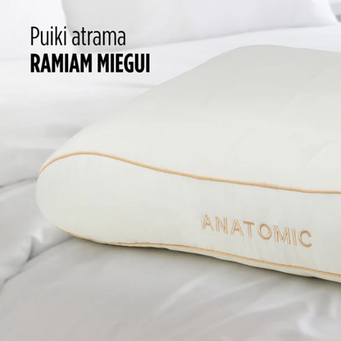 Anatominė pagalvė Bamboo su bambuko pluoštu, 50x70 cm||TavoSapnas