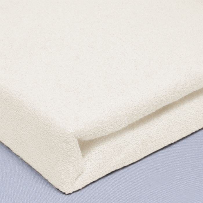 Frotinė paklodė su guma Šviesi vanilinė, 80x160 cm||TavoSapnas