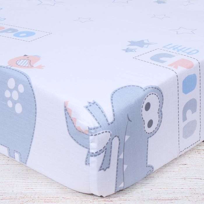 Medvilninė paklodė su guma Little Friends, 60x120 cm||TavoSapnas