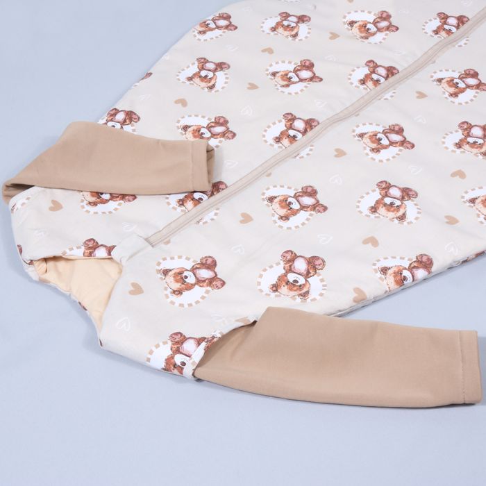 Šiltas miegmaišis su rankovėmis Teddy Love, 70 cm||TavoSapnas