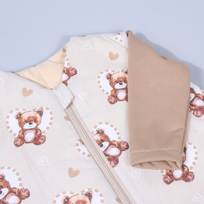 Šiltas miegmaišis su rankovėmis Teddy Love, 80 cm||TavoSapnas