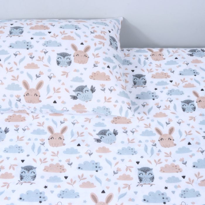 Flanelinis patalynės komplektas kūdikiams Miško pasaka, 90x120, 40x60 cm||TavoSapnas