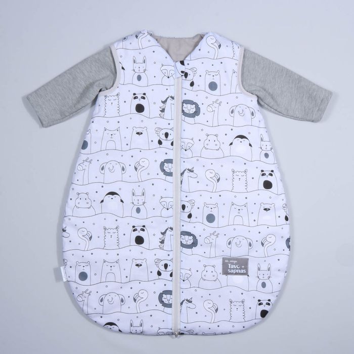 Šiltas miegmaišis su rankovėmis Miško sapnai, 80 cm||TavoSapnas