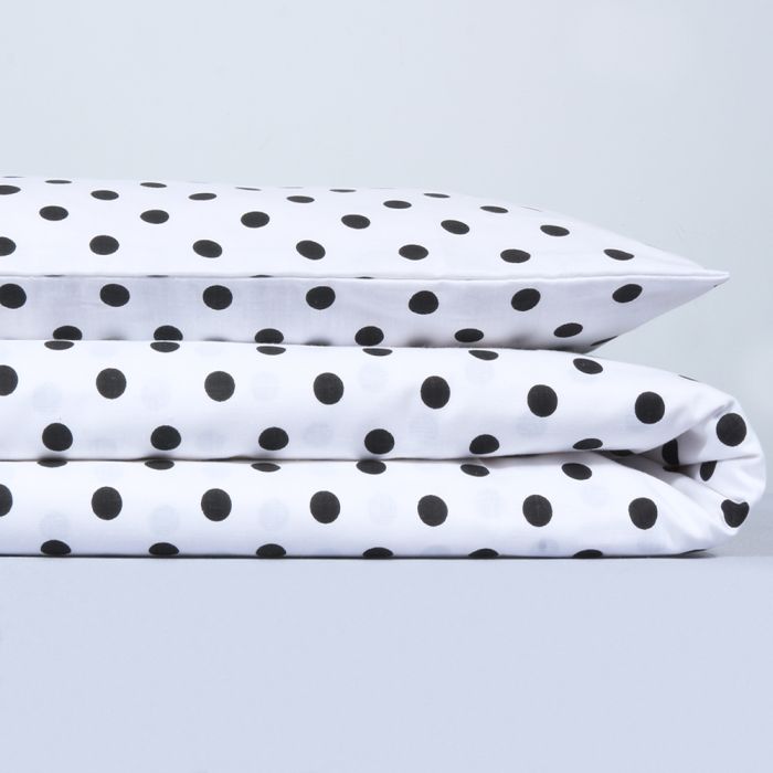 Patalynės komplektas kūdikiams Black Dots, 100x135, 40x60 cm||TavoSapnas