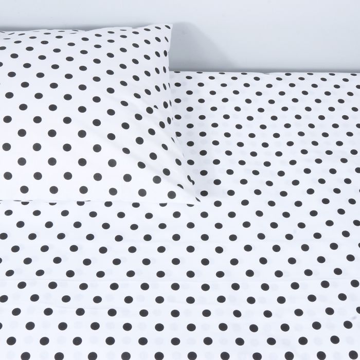 Patalynės komplektas kūdikiams Black Dots, 100x135, 40x60 cm||TavoSapnas