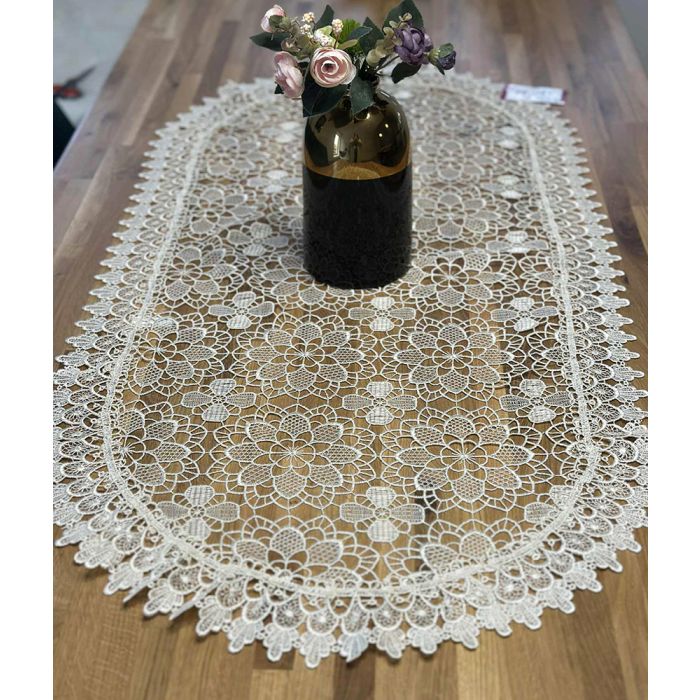 Puošnus stalo takelis Kreminis, 50x100 cm||TavoSapnas