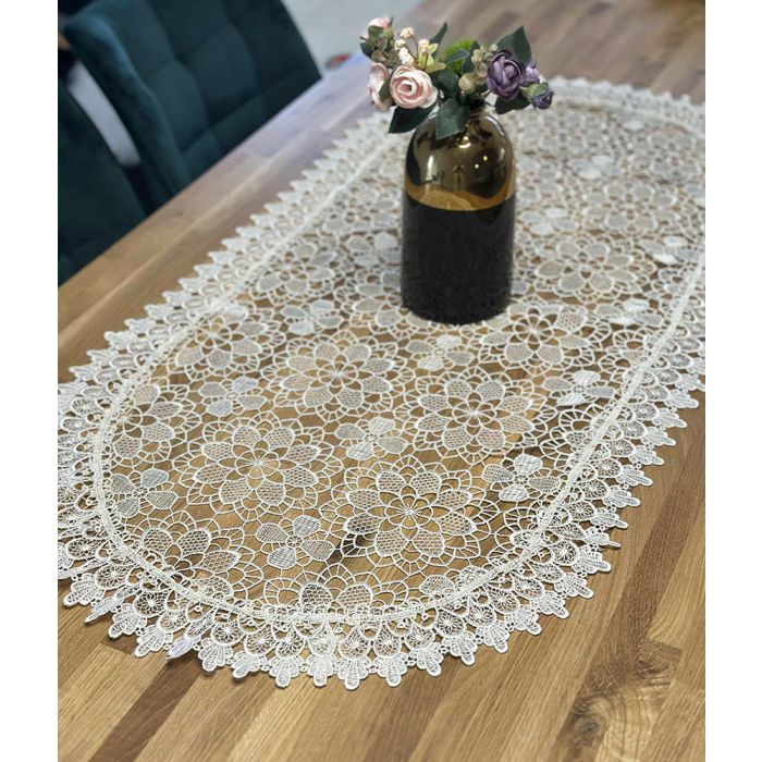 Puošnus stalo takelis Kreminis, 50x100 cm||TavoSapnas