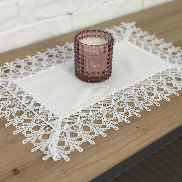 Puošni stalo servetėlė Balta, 30x45 cm||TavoSapnas