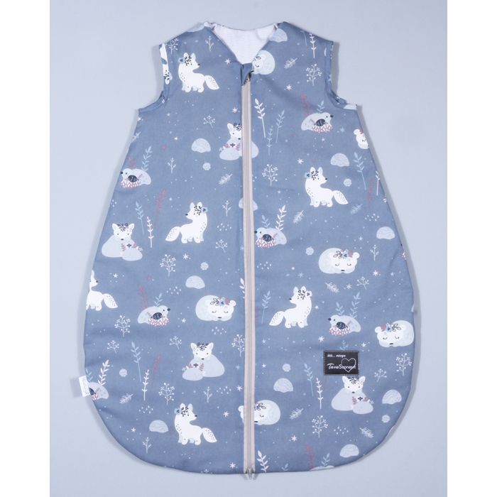 Šiltas miegmaišis su dvipusiu užtrauktuku Baltoji lapė, 90 cm||TavoSapnas