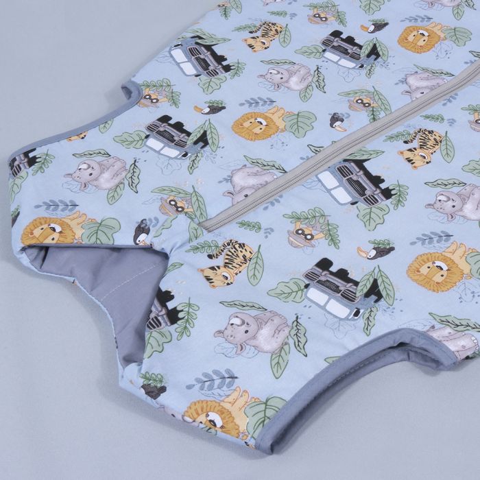 Šiltas miegmaišis su dvipusiu užtrauktuku Zoo Draugai, 110 cm||TavoSapnas