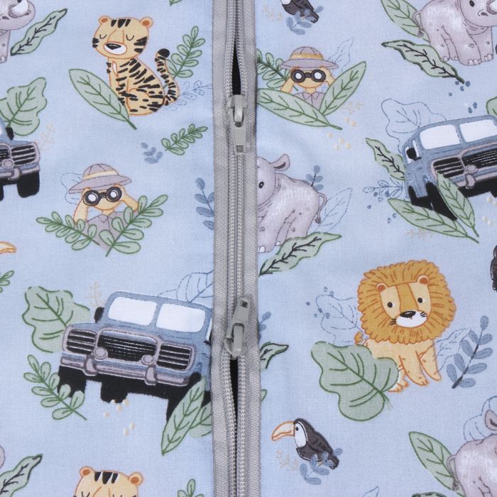 Šiltas miegmaišis su dvipusiu užtrauktuku Zoo Draugai, 110 cm||TavoSapnas