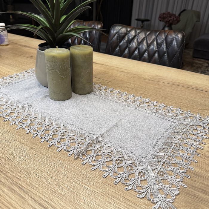 Puošnus stalo takelis Pilkas, 35x70 cm||TavoSapnas