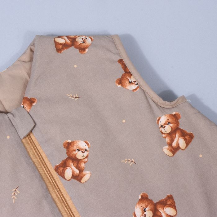 Šiltas miegmaišis su dvipusiu užtrauktuku Little Bear, 90 cm, be rankovių, medvilninis||TavoSapnas