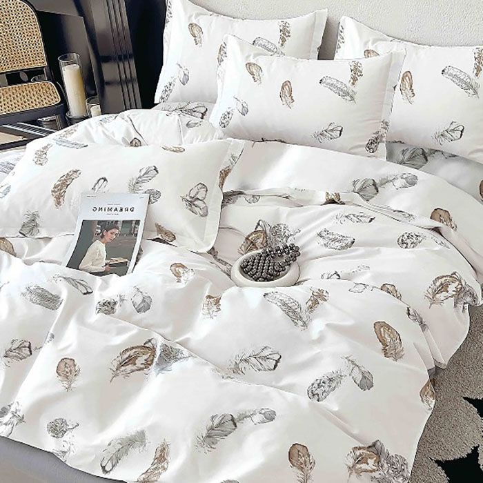 Patalynės komplektas Plunksnelės, 140x200, 70x80 cm||TavoSapnas