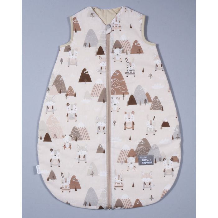 Šiltas miegmaišis su dvipusiu užtrauktuku Šokolado kalnai, 80 cm||TavoSapnas