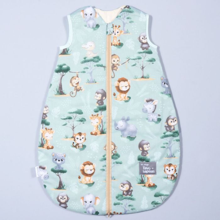 Šiltas miegmaišis su dvipusiu užtrauktuku Mažasis Safaris, 120 cm||TavoSapnas