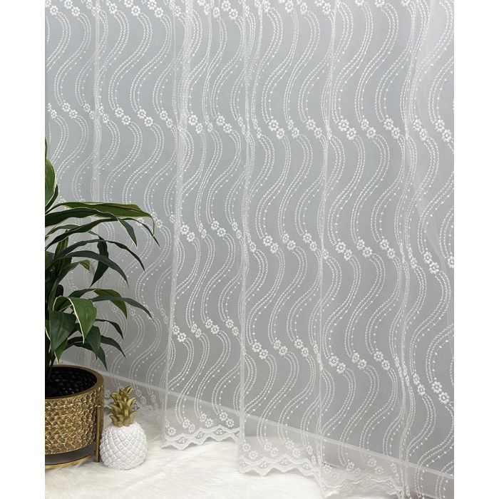 Dieninės užuolaidos audinys Flowers, aukštis 285 cm||TavoSapnas