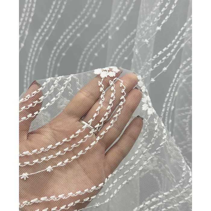 Dieninės užuolaidos audinys Flowers, aukštis 285 cm||TavoSapnas