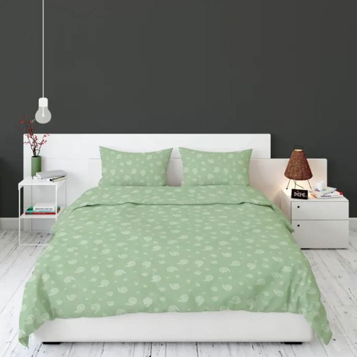 Kolekcinės flanelės patalynės komplektas Green Haven, 200x220, 70x80 cm||TavoSapnas