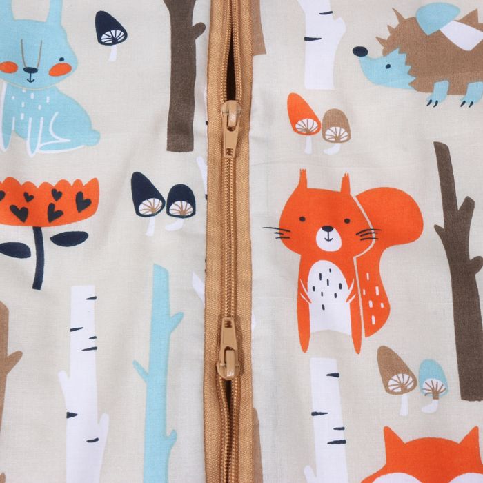 Šiltas miegmaišis su dvipusiu užtrauktuku Miškelis, 120 cm||TavoSapnas