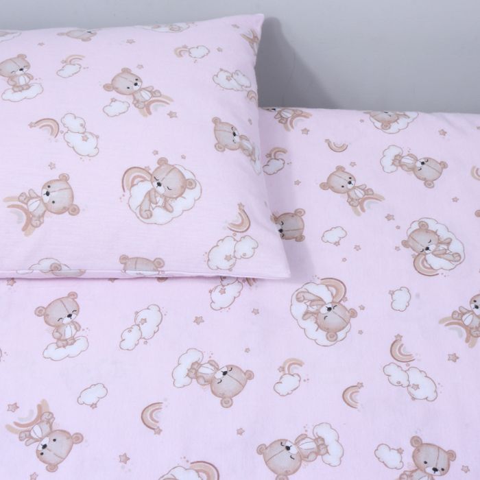 Flanelinis patalynės komplektas kūdikiams Švelnumas, 100x135, 40x60 cm||TavoSapnas