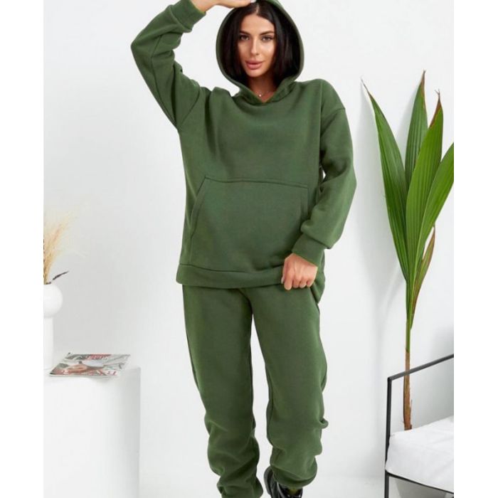 Trikotažas su pūkeliu sendintas žalias, 0.85x1.80m||TavoSapnas