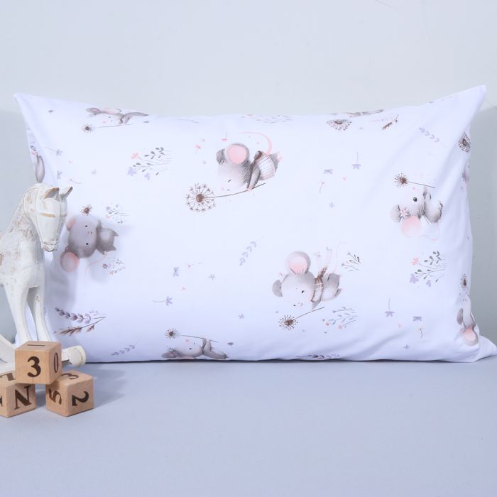 Medvilninis pagalvės užvalkalas Pelytės, 40x60 cm||TavoSapnas