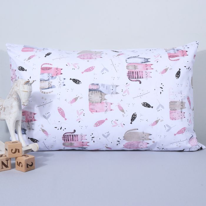 Medvilninis pagalvės užvalkalas Katinėliai, 40x60 cm||TavoSapnas