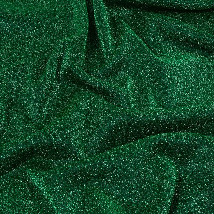 Blizgus audinys suknelei Green Shine, likutis 1.85x1.40m||TavoSapnas