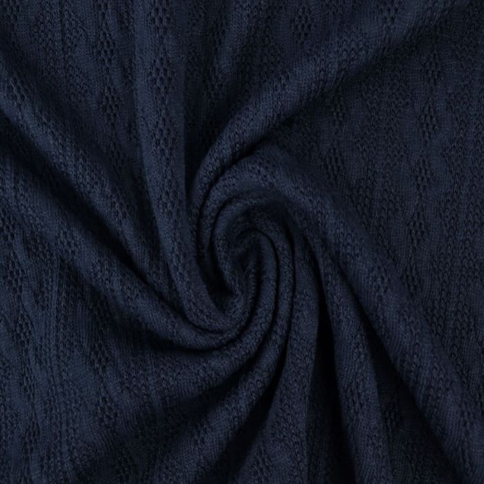 Megztas faktūrinis trikotažas Tamsiai mėlynas, likutis 0.30x1.70m||TavoSapnas