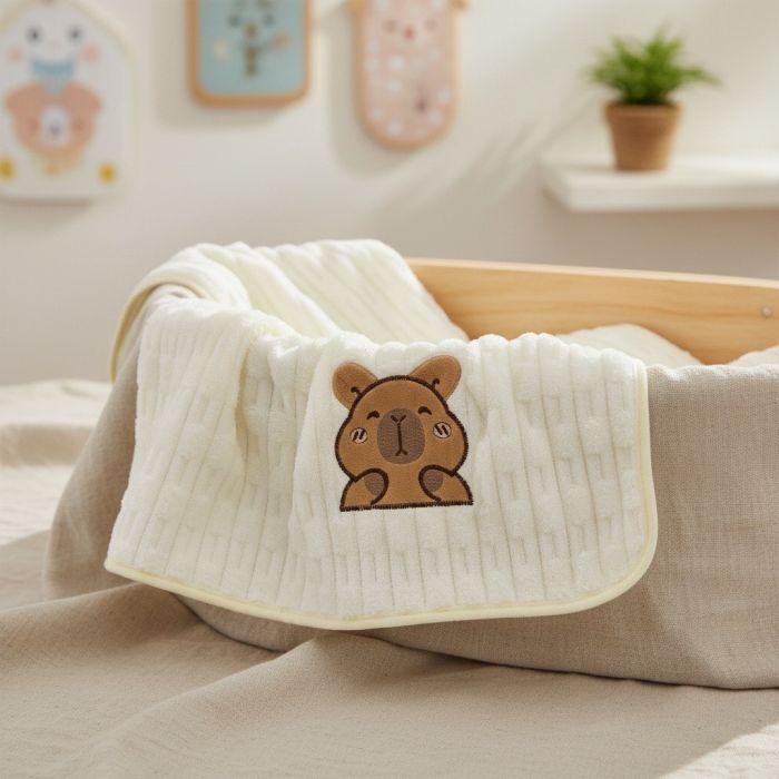 Rankšluostis Cream Bear, 50x100 cm||TavoSapnas