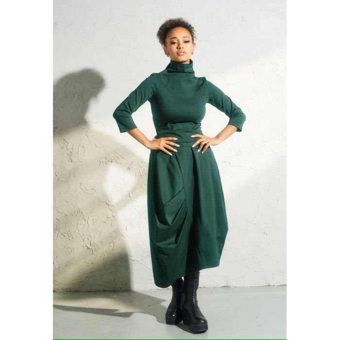 Trikotažas Punto tamsus žalias, 0.90x1.40m||TavoSapnas