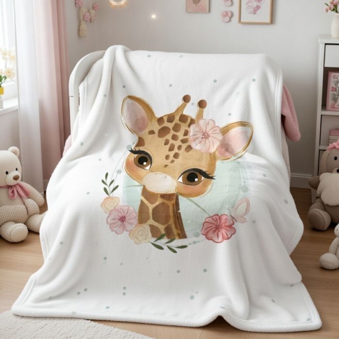 Pliušo pledukas Žirafaitė, 75x100 cm||TavoSapnas