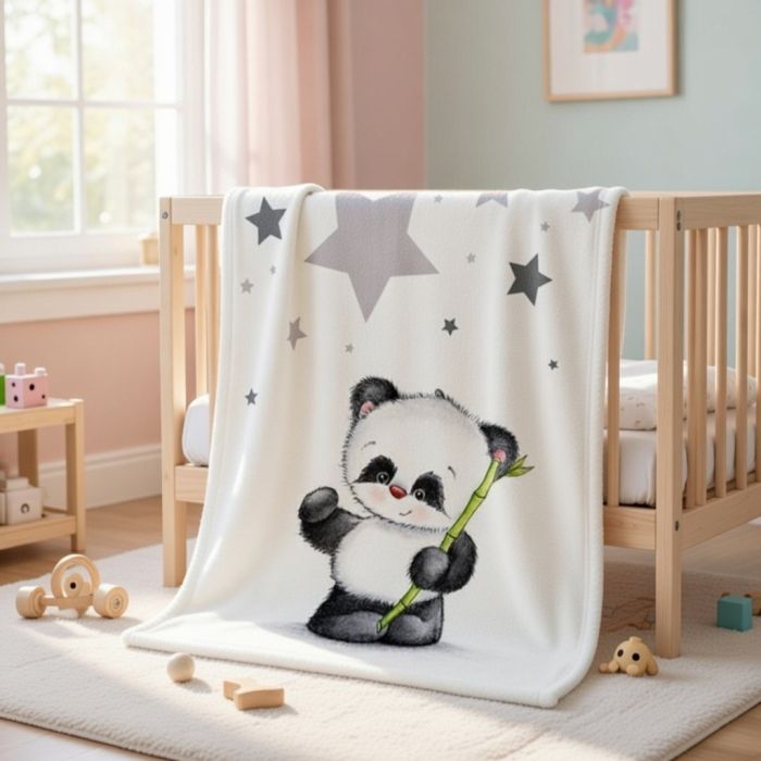 Pliušo pledukas Mieloji panda, 75x100 cm||TavoSapnas