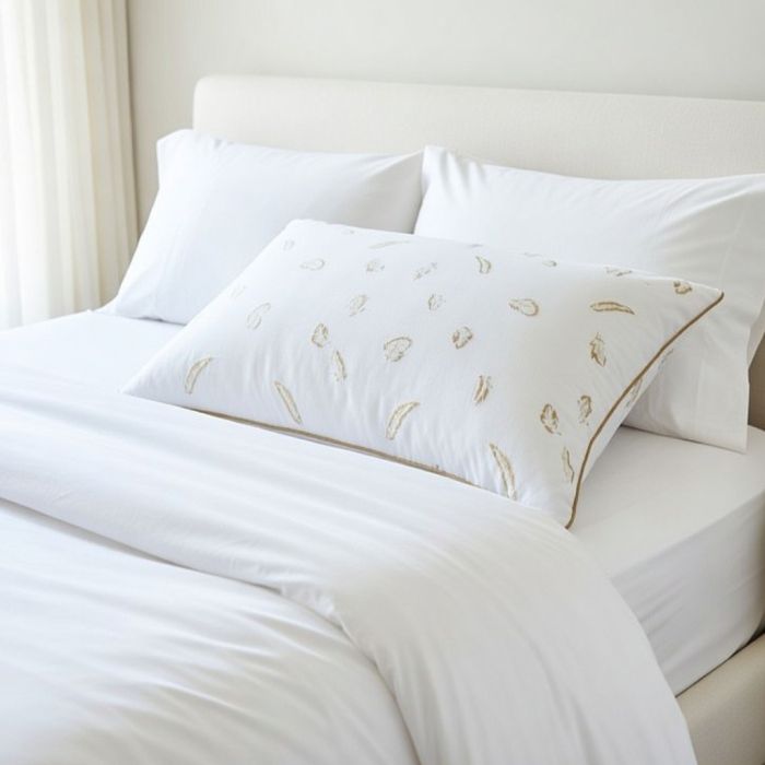 Pūkų ir plunksnų trijų skyrių pagalvė, 50x70 cm||TavoSapnas