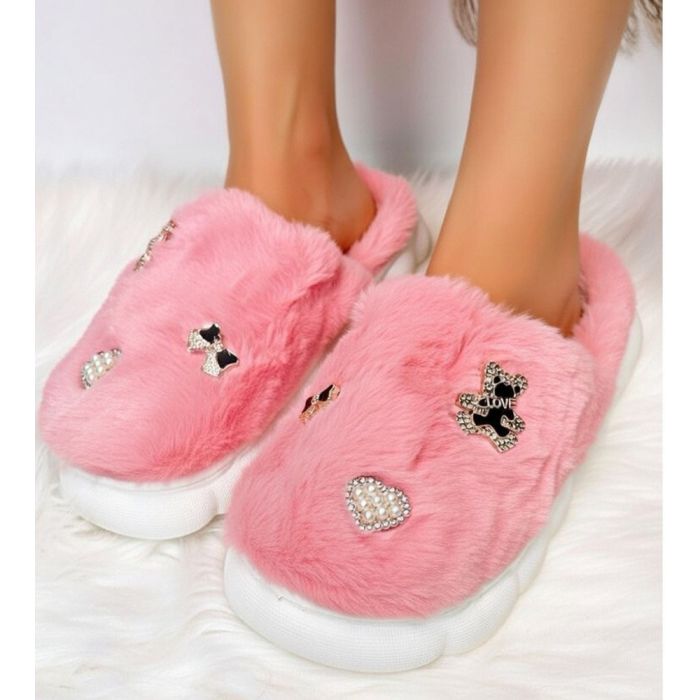 Moteriškos šlepetės su kailiuku Coral Fluffy, 38 dydis||TavoSapnas