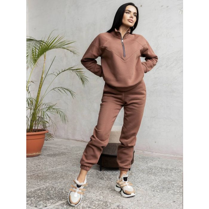 Trikotažas su pūkeliu pilkai kakavinis, 0.80x1.90m||TavoSapnas