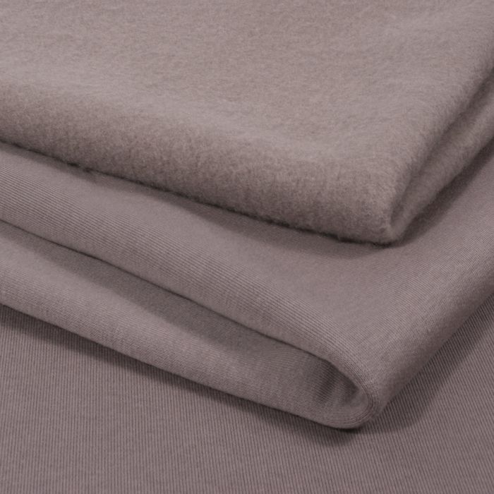 Trikotažas su pūkeliu pilkai kakavinis, 1.30x1.20m||TavoSapnas