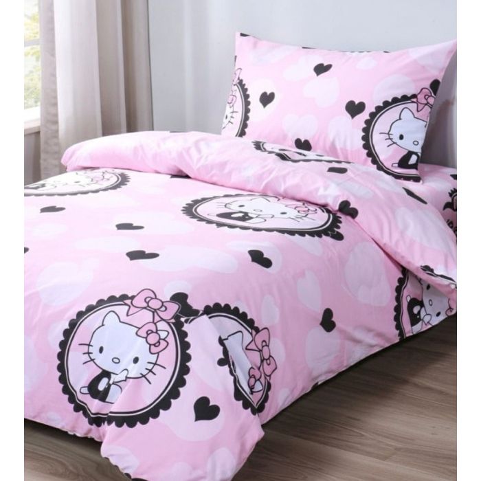 Patalynės komplektas Hello Kitty, 160x200, 70x70 cm||TavoSapnas