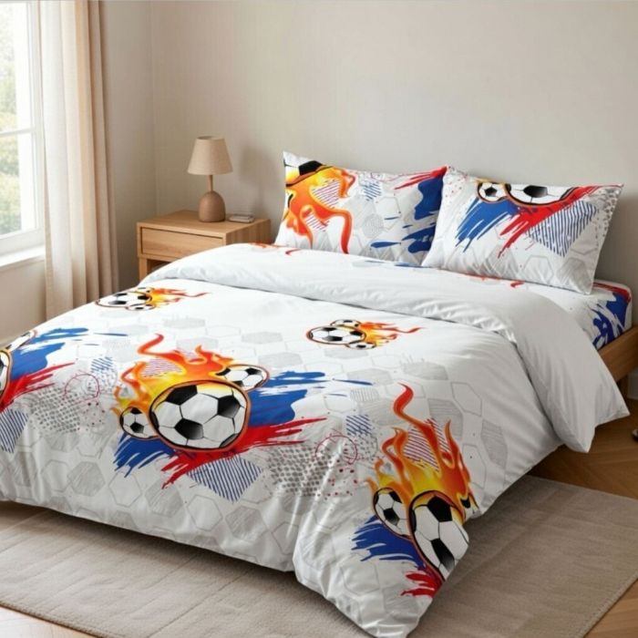 Patalynės komplektas Football, 160x200, 50x70 cm||TavoSapnas